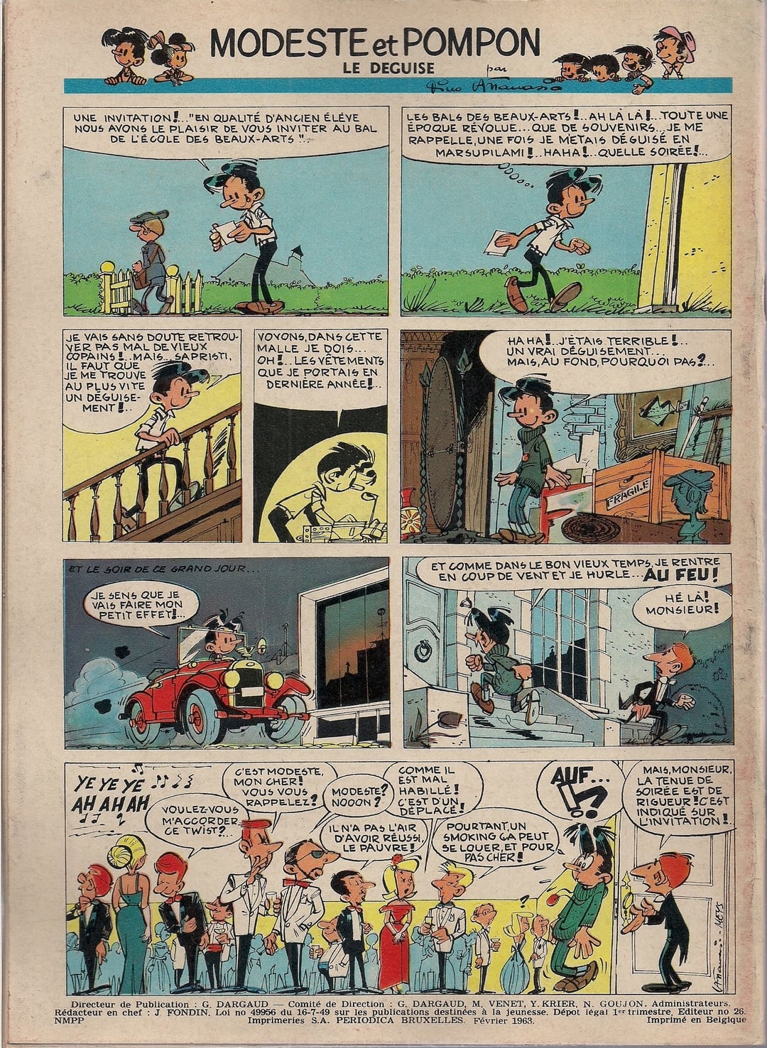 JOURNAL DE TINTIN N°748 21 FEVRIER 1963 COUVERTURE